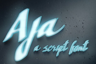 Aja: A Script Font for Headers and Logos
