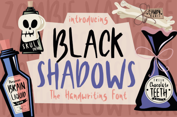 Black Shadows: A Script Handwritten Font for Dark, Dramatic Web Design