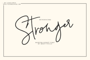 Stronger: A Script Handwritten Font for Creative Makers